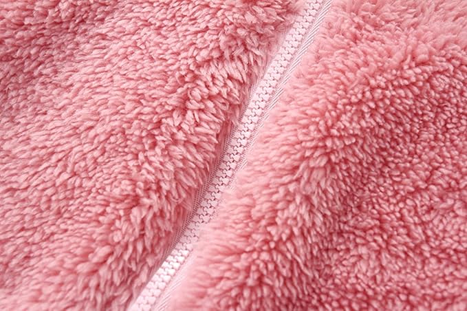 Baby Furry Jumpsuit Infant Bear Onesies Zipper Long Sleeve One-Piece Romper Hoodie Baby Outwear Snowsuit