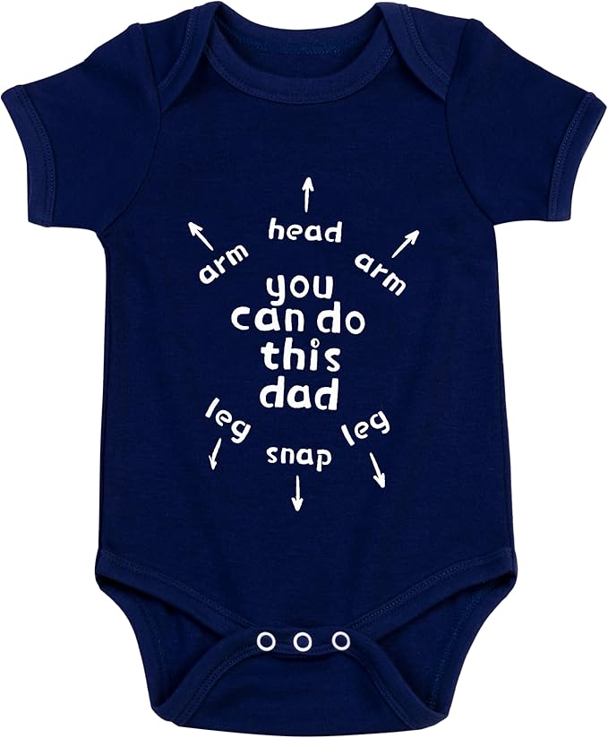 Cnins Funny Baby Bodysuit & Daddy Matching Cotton Outfit for Wild One 1st Birthday, Unisex Newborn Infant Clothes 0-24M