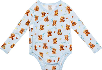 Baby Viscose from Bamboo Bodysuit for Boys Girls Long Sleeve Romper Soft Outfits for Infant One-Piece Cute Clothes