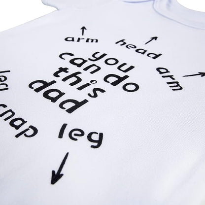 Cnins Funny Baby Bodysuit & Daddy Matching Cotton Outfit for Wild One 1st Birthday, Unisex Newborn Infant Clothes 0-24M