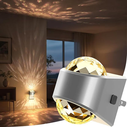 Briignite Night Light, Sliver Night Lights Plug into Wall, LED Projector Night Light, Soft White for Bedroom, Dimmable Brightness Dusk to Dawn Nightlight for Kids, Bathroom, Gaming Room, Home Decor