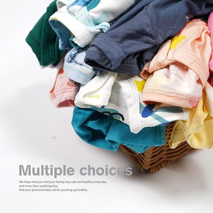 Teach Leanbh Baby Boys Girls 2 Pack Bamboo Viscose Pajamas with Mitten Cuffs 2 Way Zipper Long Sleeve Romper Sleep and Play