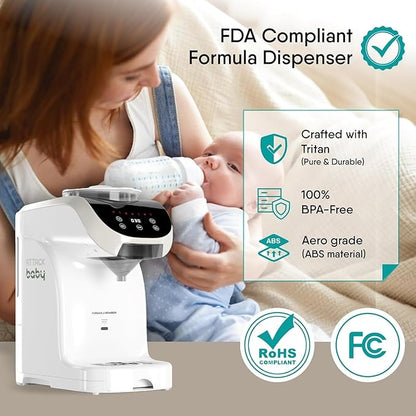 Formula Maker Machine - Upgraded Accurate Wifi Formula Dispenser with Inbuilt Sensors to Prevent Malnutrition - Instant Heating & Automatic Mixing - Quick Warm Bottle (Smart (App Control))