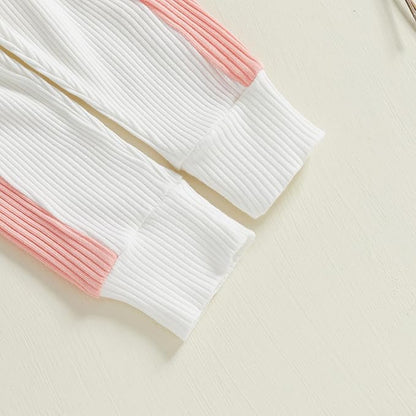 Thorn Tree Newborn Infant Baby Girl Clothes Ribbed Knitted Long Sleeve Romper Long Pants Stretchy Fall Outfits