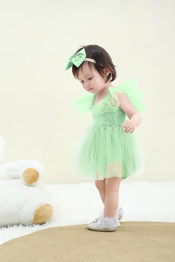 Baby Girl Clothes Infant Tulle Romper Ruffe Sleeveless Bodysuit Baby Girl Outfits Infant Girl Dress 0-18M