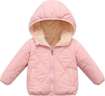 Baby Boys Girls Toddlers Winter Coats Puffer Jacket Hooded Down Snow Jacket Coat Outerwear