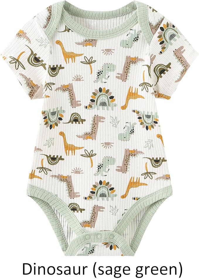 Baby Bodysuit Boy Girl Clothes Soft Newborn Infant Outfit Short Sleeve Romper