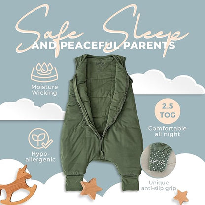 Nyte Nyte Baby - Sleeveless Soft Baby & Toddler Sleeping Sack, Breathable with Adjustable Feet Cuffs & Anti-Slip Grip