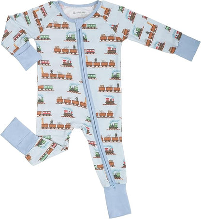 LollyBanks Baby Pajamas, 2-Way Zipper Infant Romper, 95% Viscose Made from Bamboo and 5% Spandex, Baby Sleepers
