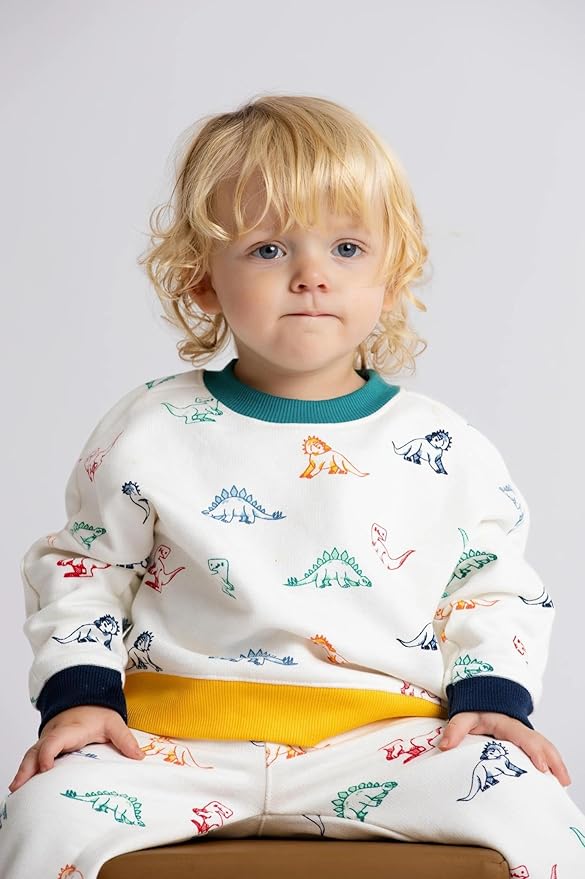 monica + andy Sporty Sweatsuit, 100% Organic Cotton Clothes for Boys & Girls, Outfit Sizes For Kids, Toddler & Infant