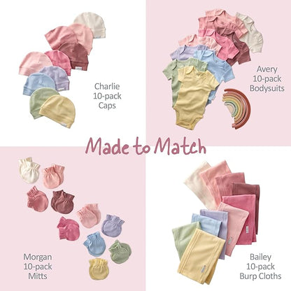 unisex-baby Blake 10-pack Long Sleeve Bodysuits 100% Organic Cotton Baby Boy & Girls