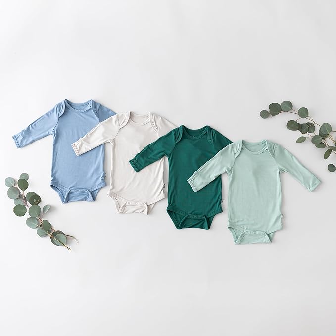 KYTE BABY Soft Bamboo from Rayon Long Sleeve Unisex Bodysuit, 0-24 Months
