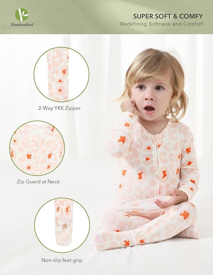 Baby Footie Romper Pajamas Unisex Newborn Infant Pjs Soft Rompers Viscose from Bamboo Sleepwear