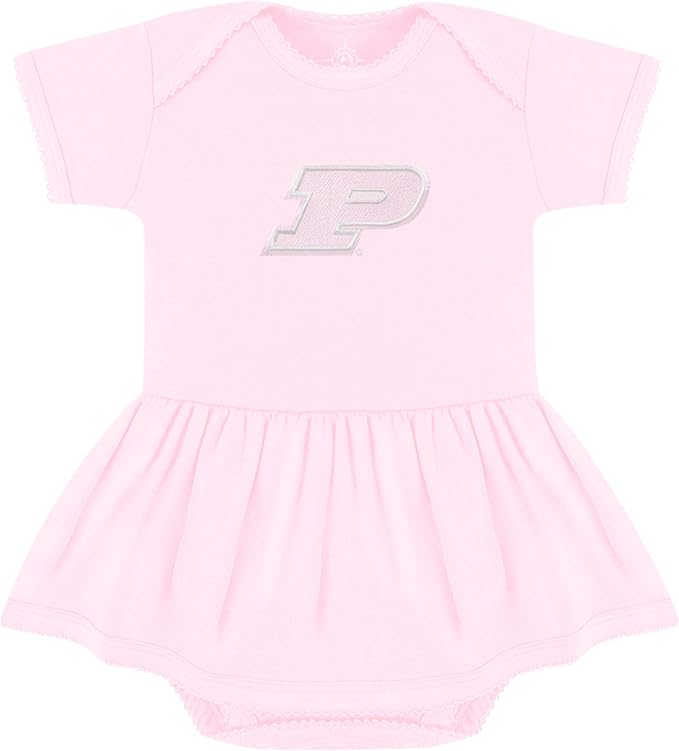 Creative Knitwear College Baby Picot Bodysuit Dress - Team Logo, Multiple Colors, for Baby Girls (0-24 Months)