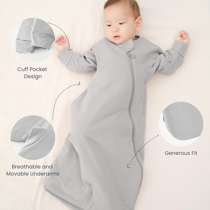 kaiya baby Unisex Sleeping Bag for Babies and Toddlers 2.5 Tog Sleep Sack, Long Sleeve Sleep Sack, Wearable Blanket Baby