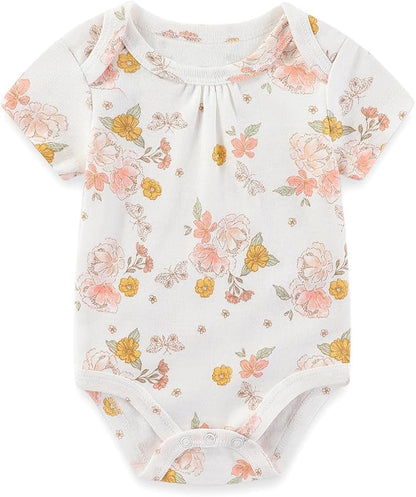 Kiddiezoom Newborn Baby Layette Set 10-Piece with Bodysuits and Pants Set for Unisex Baby Gift Sets