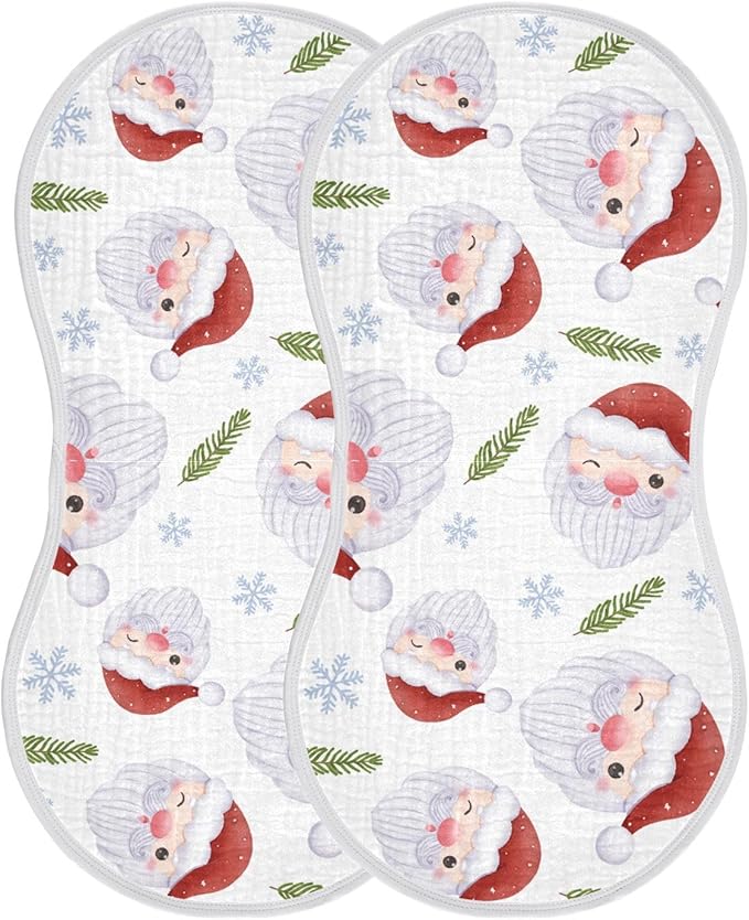 vvfelixl Baby Burp Cloths Joyful Winter Christmas Baby Newborn Cotton Burping Cloths Set Baby Washcloths 4 Pack