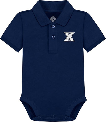 Creative Knitwear College Baby Polo Bodysuit Solid - Team Logo, Multiple Colors, for Boys & Girls (0-12 Months)