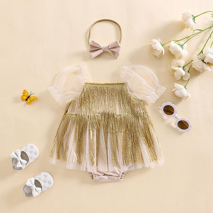 Sasaerucure Infant Baby Girl Summer Outfits Sleeveless Dress Romper Lace Tutu Onesie One Piece Ruffle Bodysuit