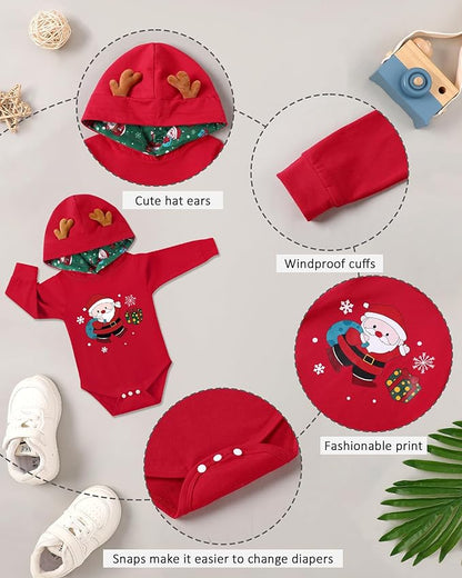 Baby Clothes Boy Newborn Outfits Animal Print Long Sleeve Romper and Pants 2PCS Fall Winter Infant Clothing Set