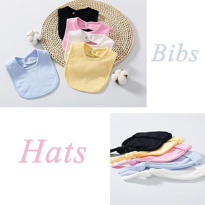 Baby Unisex Baby Cotton Layette Set Gift for Baby Boys Girls Accessories Set Newborn Essentials 0-12 Months