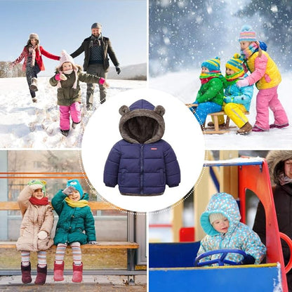 Happy Cherry Baby Boys Girls Puffer Jacket Hooded Coat Fleece Liner Elastic Cuffs Outerwear 12Mon-5T