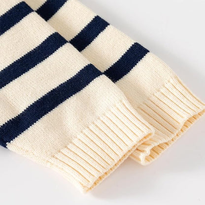 Toddler Baby Girls Cotton Knit Jacquard Sweater Cardigan, Crew Neck Spring Coat Sweater Long Sleeve Clothes Warm Tops