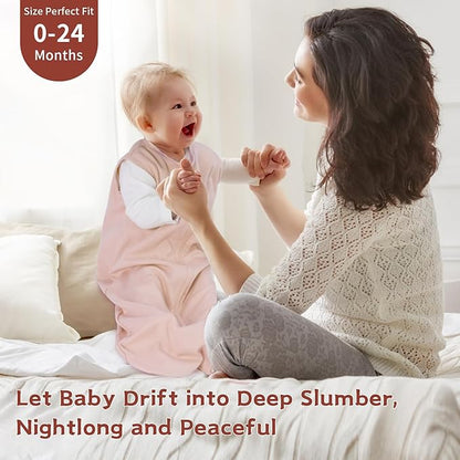 Baby Sleep Sack 0-6 Months,100% Cotton TOG 0.5 Wearable Blanket for Newborn and Infant, 3 Pack 2-Way Zipper Lightweight Sleeping Bags for Toddler