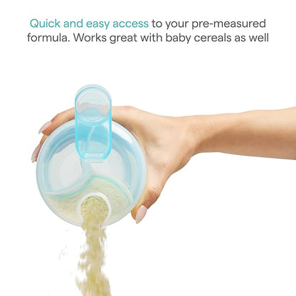 Munchkin Formula Dispenser for Baby Bottle Feeding On The Go, Easy-Pour Spout for Powdered Formula & Cereal, 3 Compartments, 9 Ounce, Pink