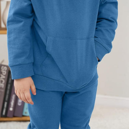 Fullfamous Baby and Toddler Boys 100% Cotton 2 Piece Long Sleeve Sweatshirt and Sweatpant Jogger Pants Set Newborn-4T