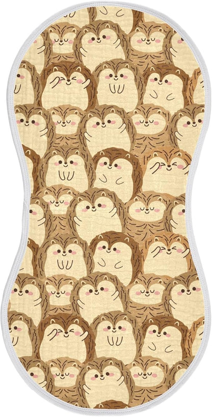 vvfelixl Cute Hedgehog Burp Cloths for Baby Boy Girls Baby Washcloths Burp Rags 1 Pack