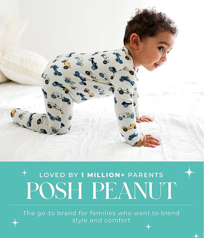 Posh Peanut Convertible Baby Sleepers - Girls Footless Baby Pajamas with 2 Way Zipper for Easy Diaper Changes