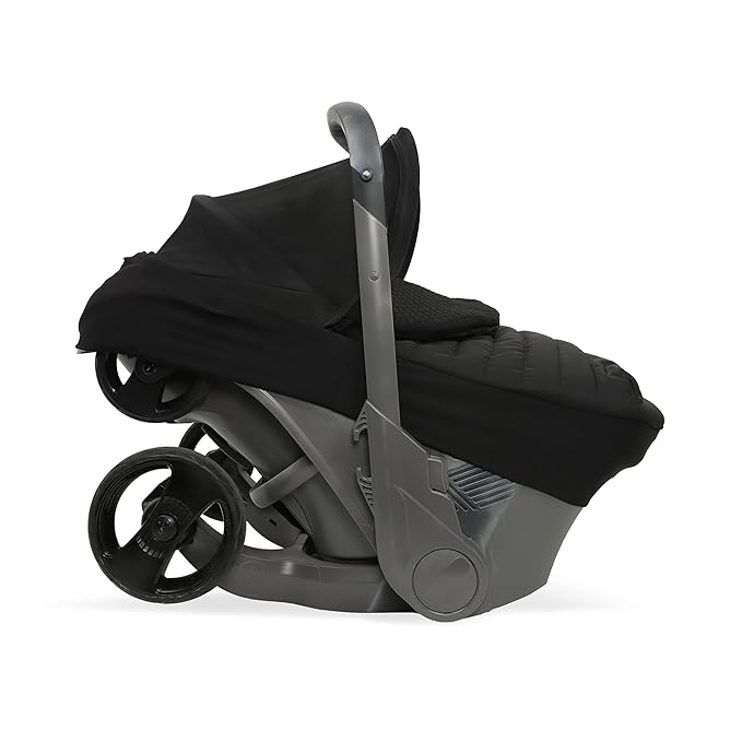 Little Unicorn Winter Car Seat Cover | Premium Insulated Fabric | Universal Fit & Easy to Install | Travel Bag Included (Black)