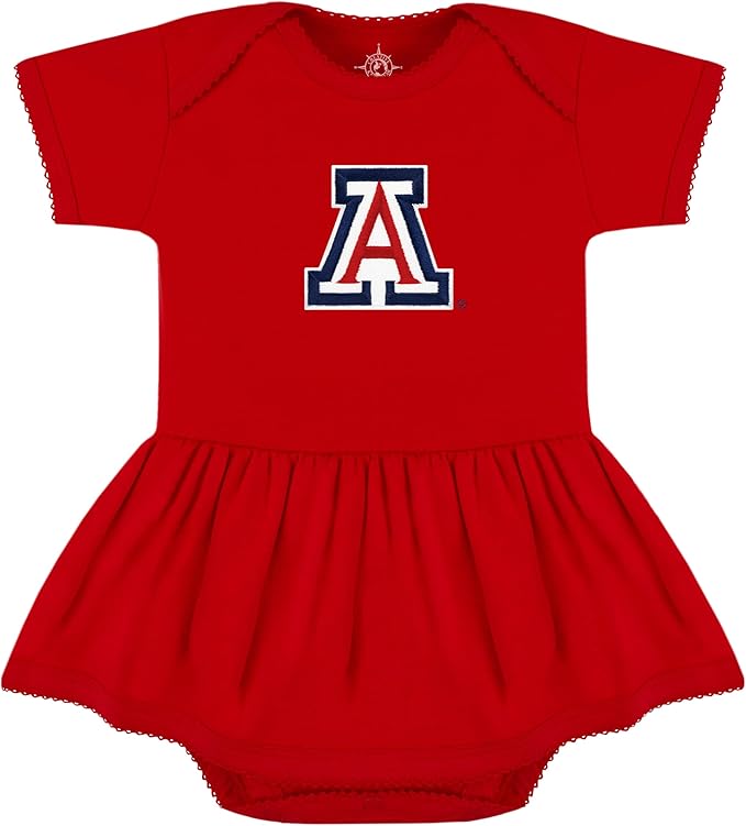 Creative Knitwear College Baby Picot Bodysuit Dress - Team Logo, Multiple Colors, for Baby Girls (0-24 Months)