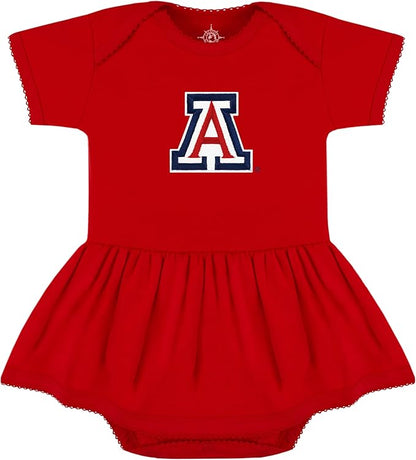 Creative Knitwear College Baby Picot Bodysuit Dress - Team Logo, Multiple Colors, for Baby Girls (0-24 Months)