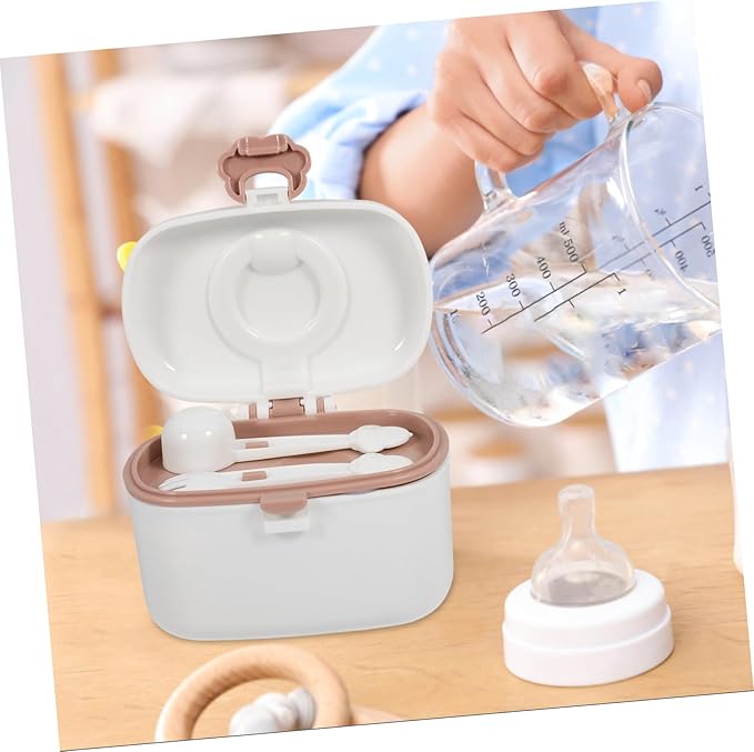 Portable Cartoon Formula Dispenser Container for Travel Sealed Food Jar Scoop Compact Powder Holder for Go Use for Busy Parents