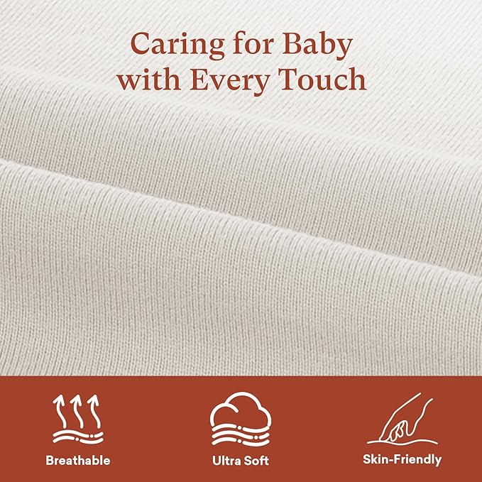 Baby Short Sleeve Onesie Bodysuits (3-Pack), Newborn Bodysuit with Snap Closure for Boys Girls Infants