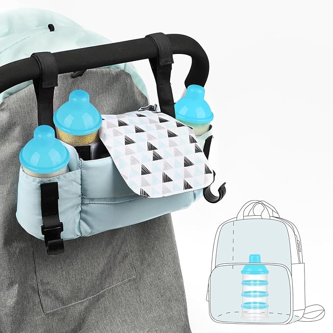 Accmor Formula Dispenser On The Go, 4 Compartments Stackable Formula Container for Travel, Baby Milk Powder Kids Snack Container, BPA Free ﻿