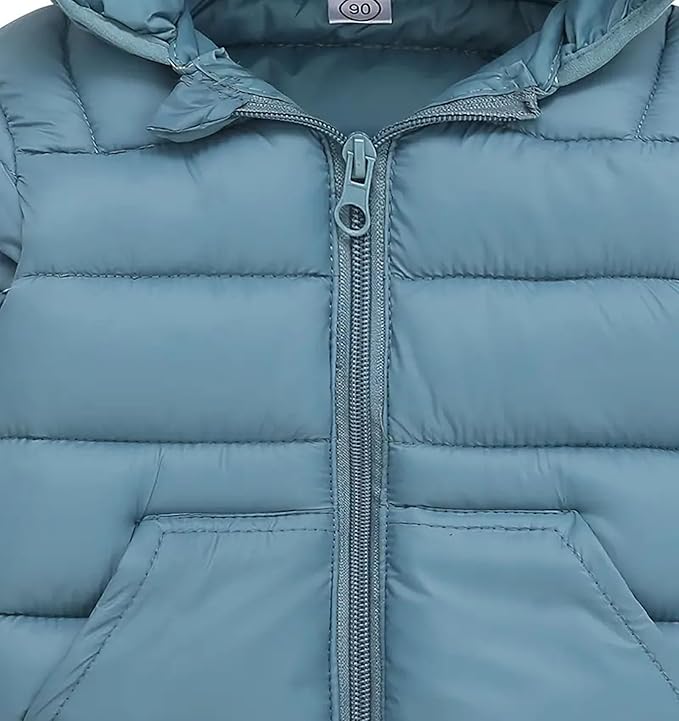 Toddler Winter Coats Puffer Padded Jacket Baby Boys Girls Bear Hoods Down Jacket Light Weight Infant Outerwear