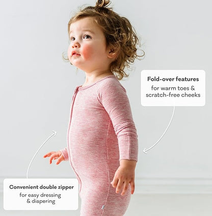 Little Sleepies Pajamas for Baby Boys & Girls, Viscose from Bamboo Baby Pajamas, Preemie & Newborn Sleepers, 2-Way Zipper PJs