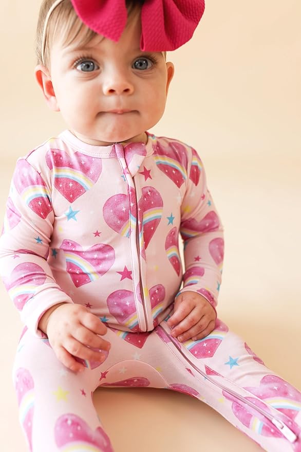 Posh Peanut Convertible Baby Sleepers - Girls Footless Baby Pajamas with 2 Way Zipper for Easy Diaper Changes