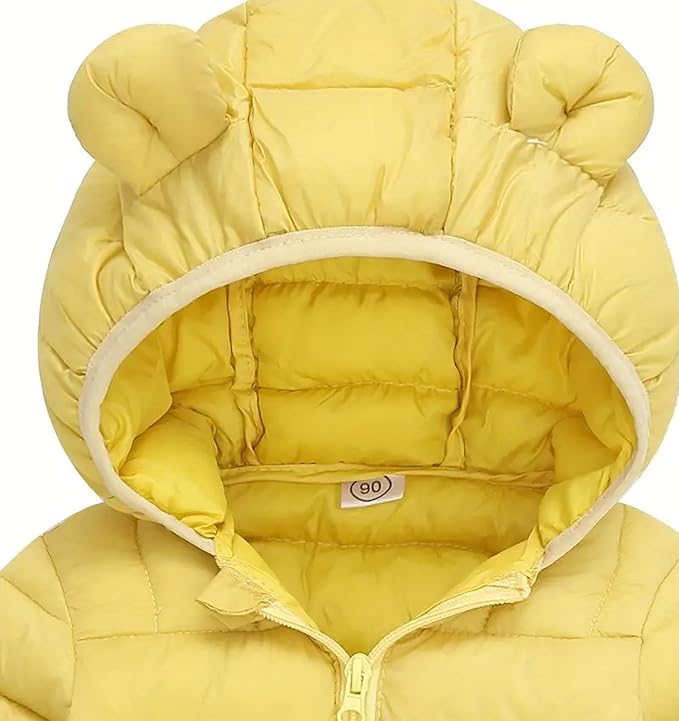 Toddler Winter Coats Puffer Padded Jacket Baby Boys Girls Bear Hoods Down Jacket Light Weight Infant Outerwear