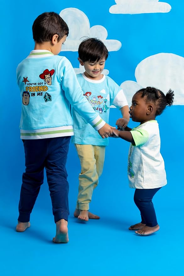 Monica + Andy Crewneck Tee, 100% Organic Cotton Clothes for Girls & Boys, Printed T-Shirt Sizes for Kids, Toddler & Baby