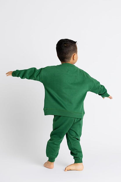 monica + andy Sporty Sweatsuit, 100% Organic Cotton Clothes for Boys & Girls, Outfit Sizes For Kids, Toddler & Infant