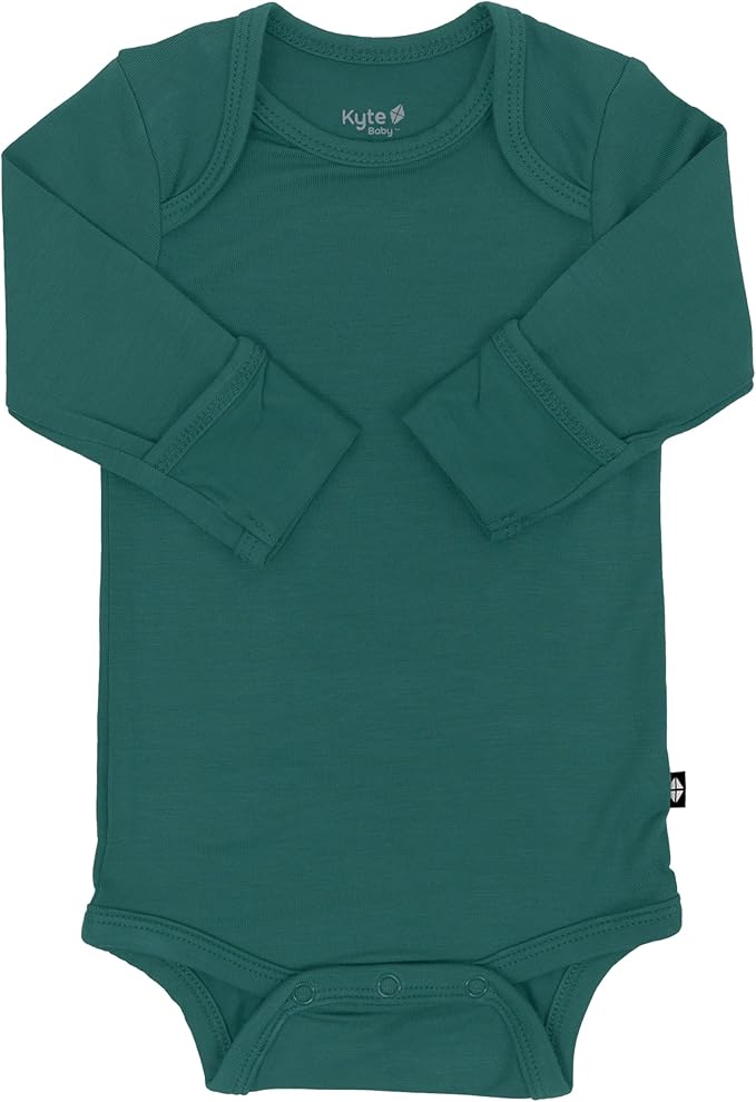 KYTE BABY Soft Bamboo from Rayon Long Sleeve Unisex Bodysuit, 0-24 Months