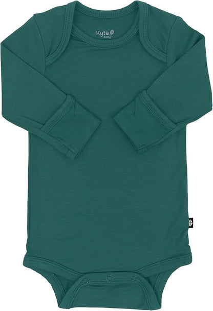 KYTE BABY Soft Bamboo from Rayon Long Sleeve Unisex Bodysuit, 0-24 Months