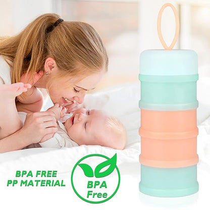 Accmor Baby Formula Dispenser On The Go, Stackable Formula Dispenser Formula Container to Go, Non-Spill Portable Milk Powder Kids Snack Storage Container, BPA Free