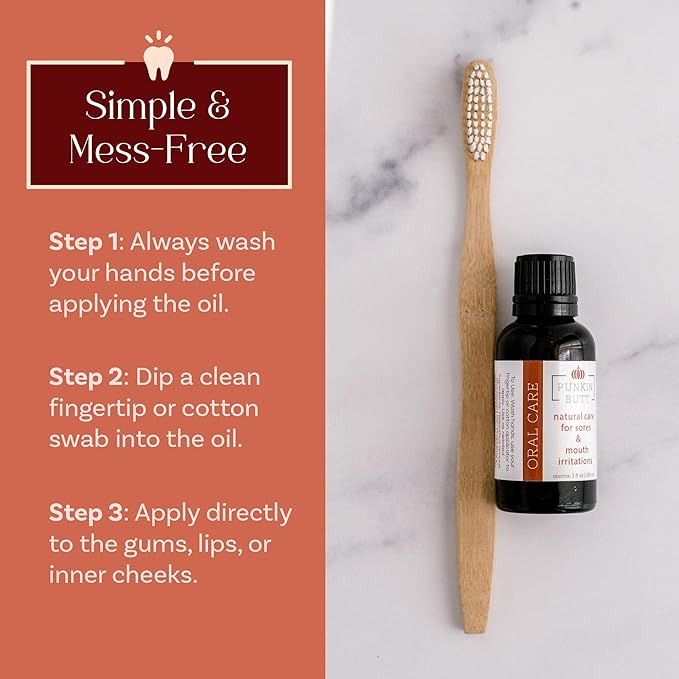 Punkin Organic Tooth & Gum Relief Oil - Pre-Diluted Clove Essential Oil Herbal Blend | Natural Daily Use Soothing Drops for Mouth Irritation | Chamomile & Peppermint Infusion (1oz)