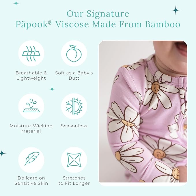 Posh Peanut Convertible Baby Sleepers - Girls Footless Baby Pajamas with 2 Way Zipper for Easy Diaper Changes