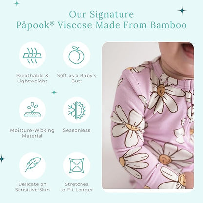 Posh Peanut Convertible Baby Sleepers - Girls Footless Baby Pajamas with 2 Way Zipper for Easy Diaper Changes